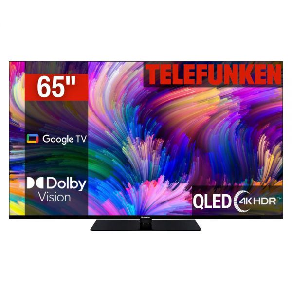 Telefunken D65Q700M6CW QLED-Fernseher 164cm 65 Zoll 4K TV HDR10 1600Hz HLG gebraucht