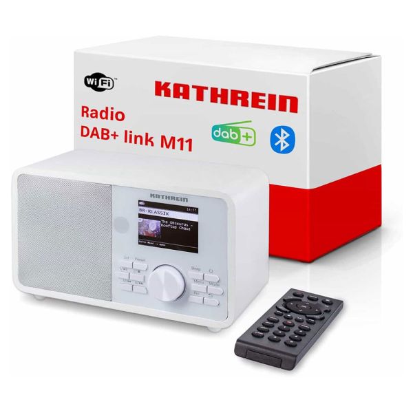 Kathrein DAB+ link M11 weiß mono Internet Radio Internetradio DAB/UKW WLAN LAN Spotify