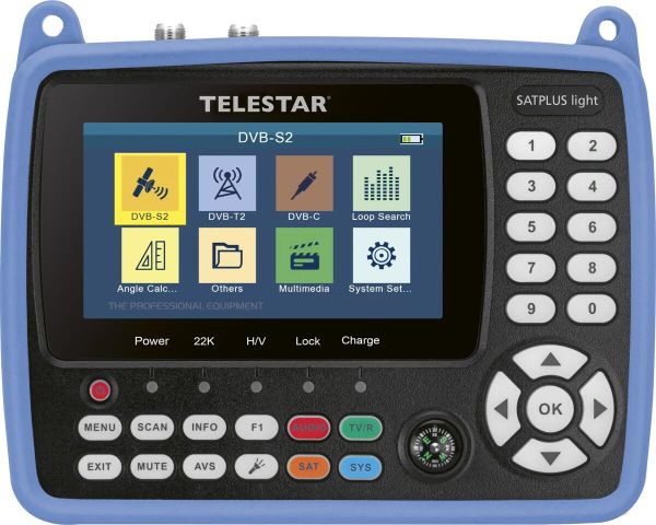 Telestar Satplus light Satmessgerät HD Combo DVB-S2 Satelliten DVB-C DVB-T2 Messgerät Messempfänger