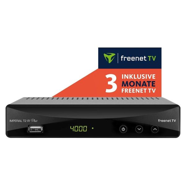 Imperial T2 IR DVB-T2 HD Receiver mit Irdeto Freenet TV Receiver H.265 PVR inkl. 3 Monate Freenet