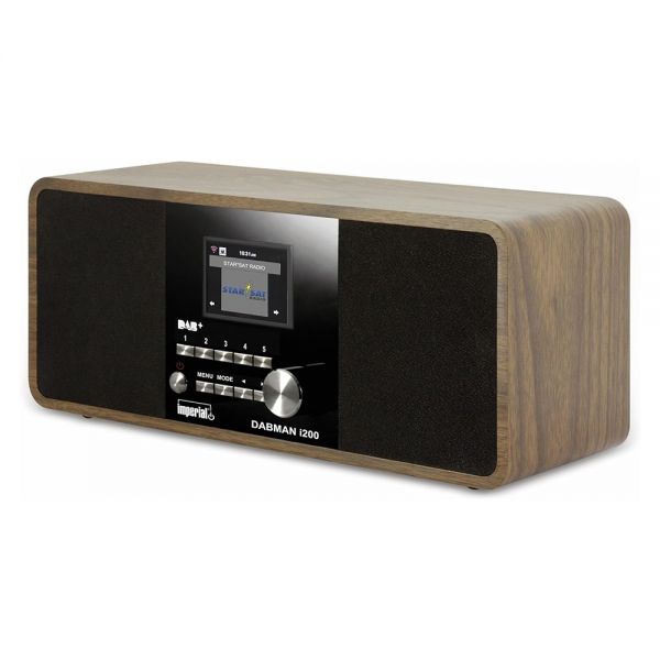 Imperial DABMAN i200 Holzoptik Internet DAB+ Radio Stereo Internetradio DAB/UKW WLAN LAN Spotify