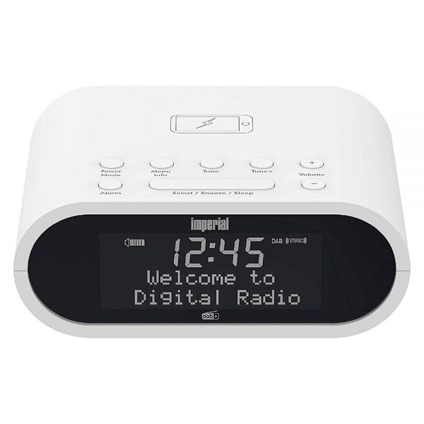 Imperial DABMAN D20 weiß Radiowecker DAB+ / DAB/UKW Mono Wecker Uhrenradio Wireless-Charging Funktio