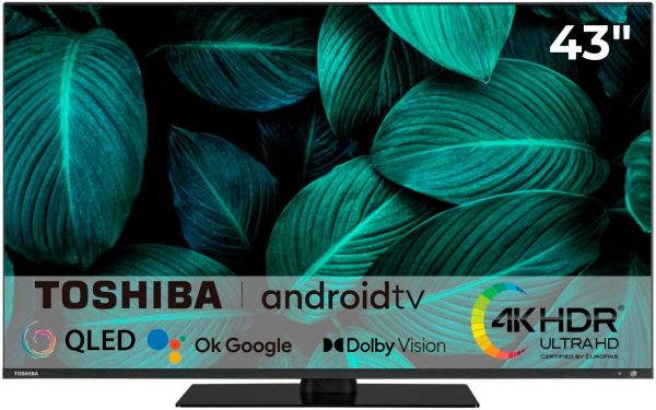 Toshiba 43QA7D63DG LED-Fernseher 108cm 43 Zoll 4K Ultra HD Smart-TV UHD HDR10 gebraucht