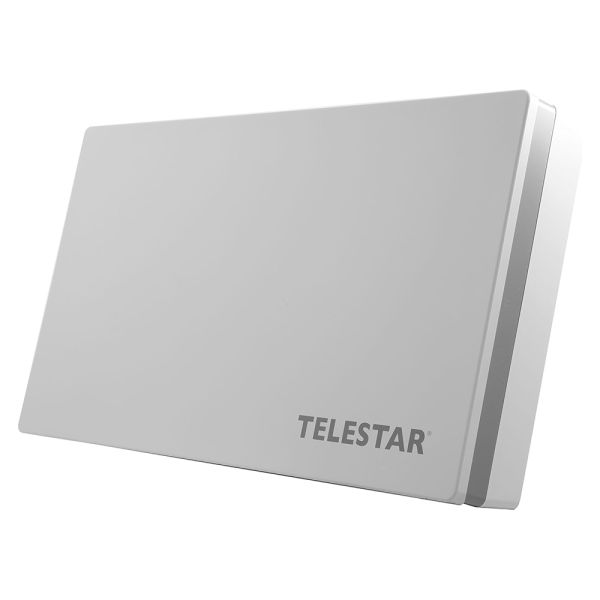 Telestar DIGIFLAT 2 Flachantenne Twin Sat Spiegel LNB Satelliten Antenne hellgrau 2 Teilnehmer